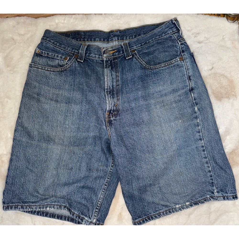 Levi's Strauss & Co 550 Shorts Men's Size 34 Blue Cotton Red Tag Relaxed Fit